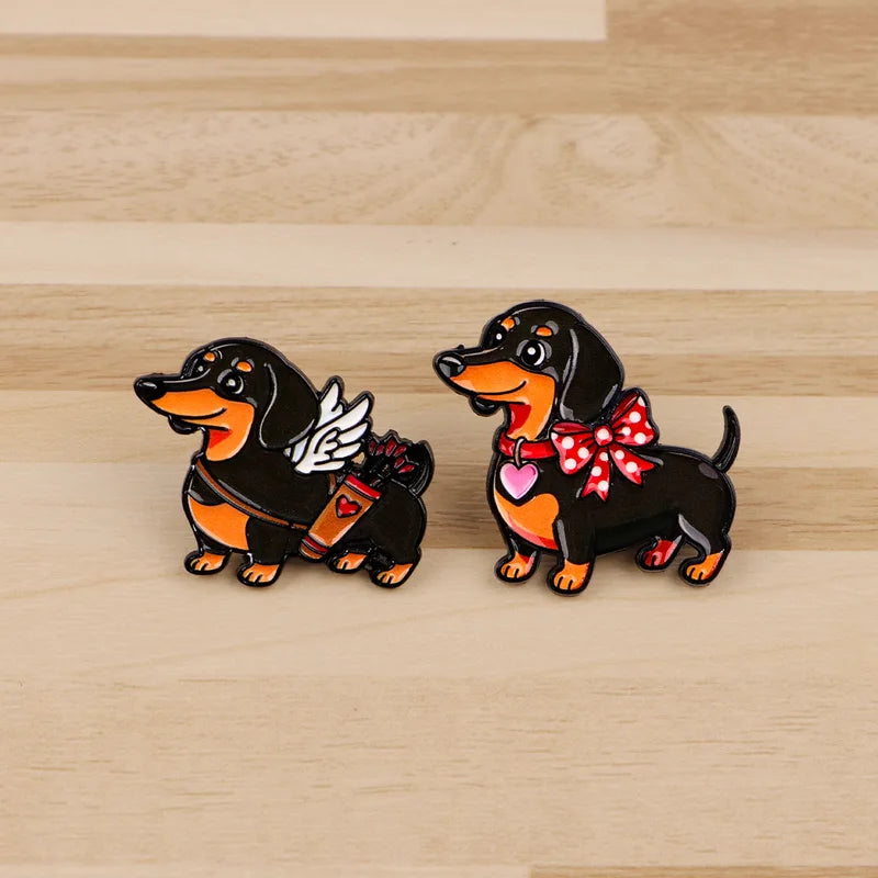 Cute Dog Sweater Sausage Dog Enamel Pins for Clothing & Backpacks - Animal Brooches