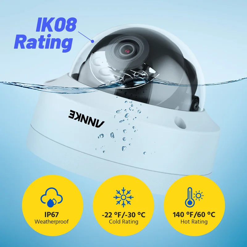 4K PoE Security Camera Outdoor IP Bullet Camera with Dual Light & Microphone