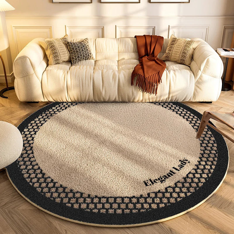 Luxury Round Area Rug for Living Room Bedroom - Soft Large Carpet with Non-Slip Backing