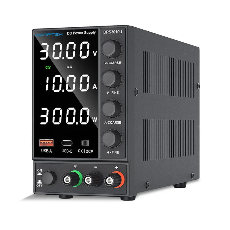 Adjustable DC Power Supply 30V 10A Lab Bench Voltage Regulator with LED Display