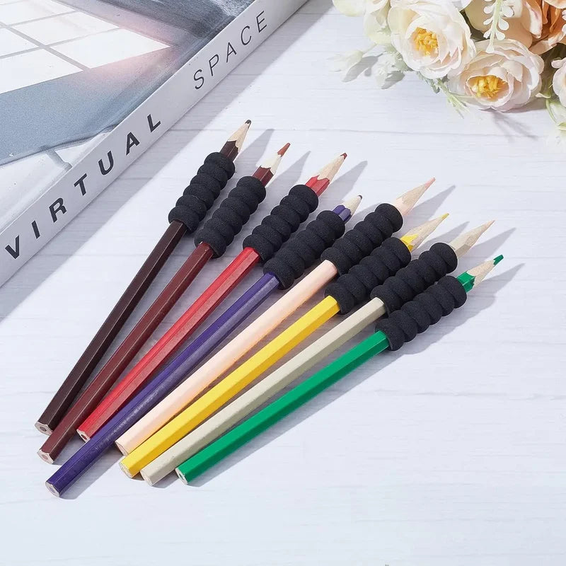 Ergonomic Foam Pencil Grips - Anti-slip Hand Support for Writing & Drawing