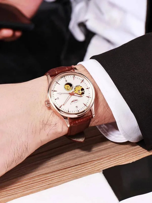 Automatic Skeleton Watch Men Waterproof Mechanical Wristwatch Gift for Men