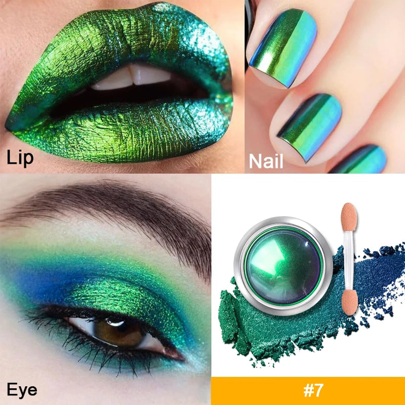MultiChrome Eyeshadow Powder - Shifting Duochrome & Chameleon Shades