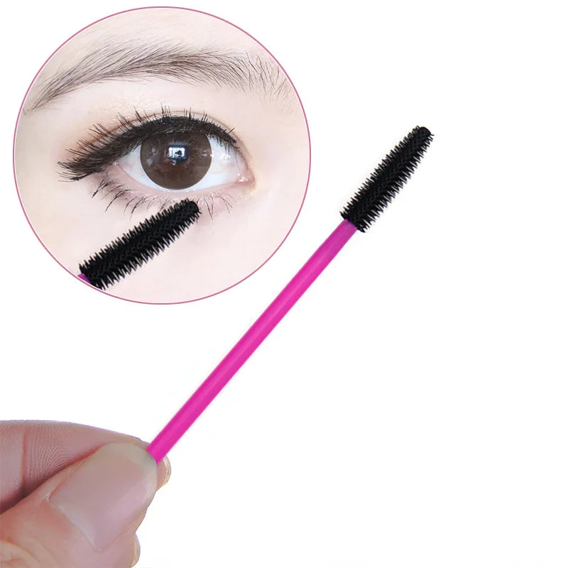 50pcs Silicone Eyelash Brush Mascara Wands Eyelash & Eyebrow Applicators