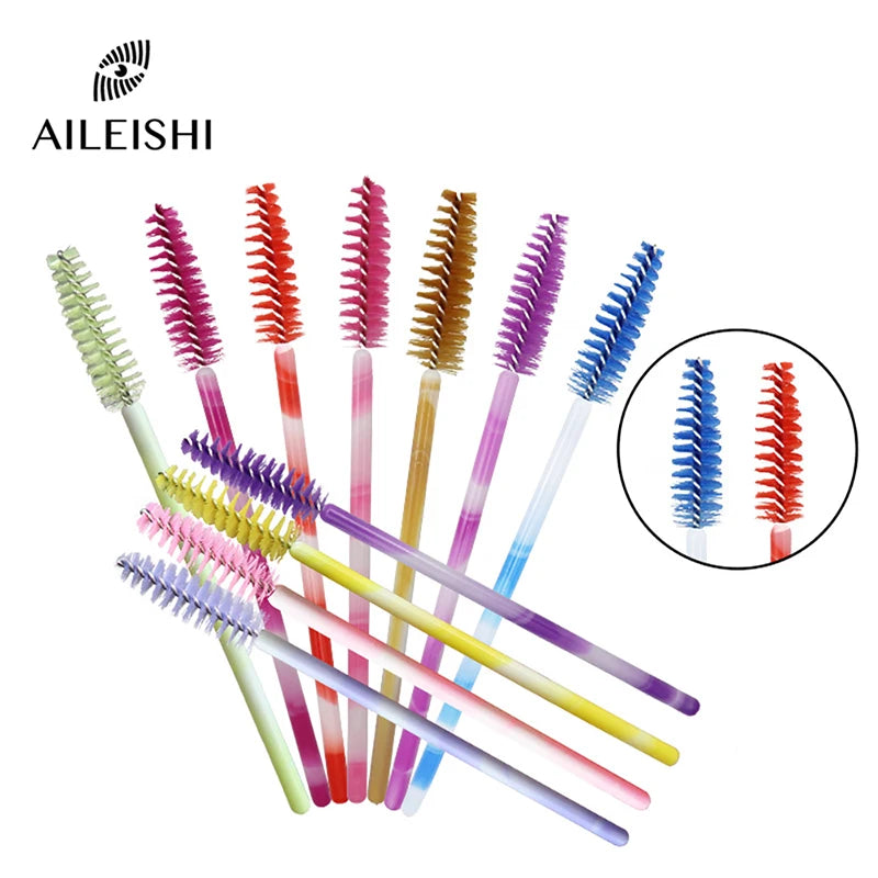 Disposable Eyelash & Eyebrow Brush Set - Makeup Spoolies & Mascara Wands