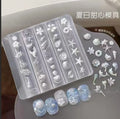 Silicone Nail Mold Heart Lace Design for DIY Nail Art - Multiple Colors