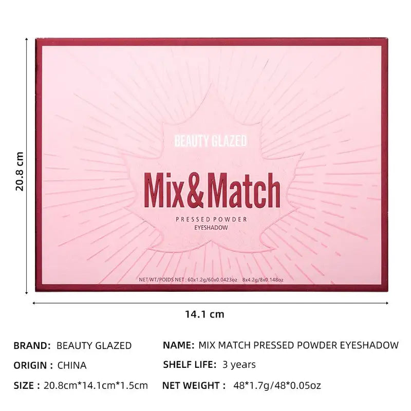 68 Color Waterproof Eyeshadow Palette with Highlighter Blush & Contour