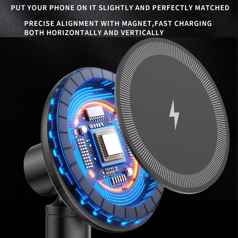 15W Fast Wireless Charger for iPhone Samsung Huawei Magnetic Charging Pad