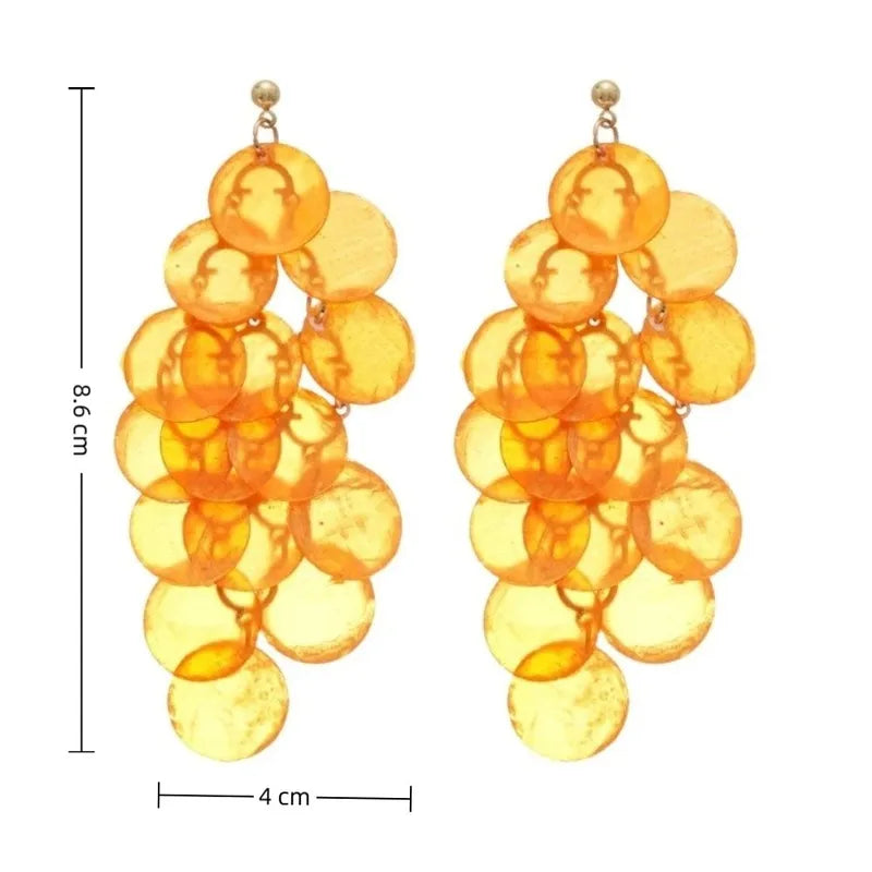 Elegant Shell Tassel Drop Earrings Women's Travel Jewelry Gift