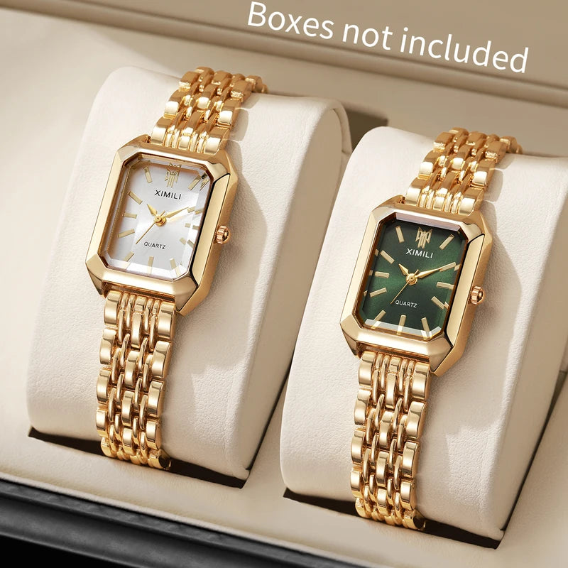Women Quartz Watch with Stainless Steel Band Luxury Dress Wristwatch