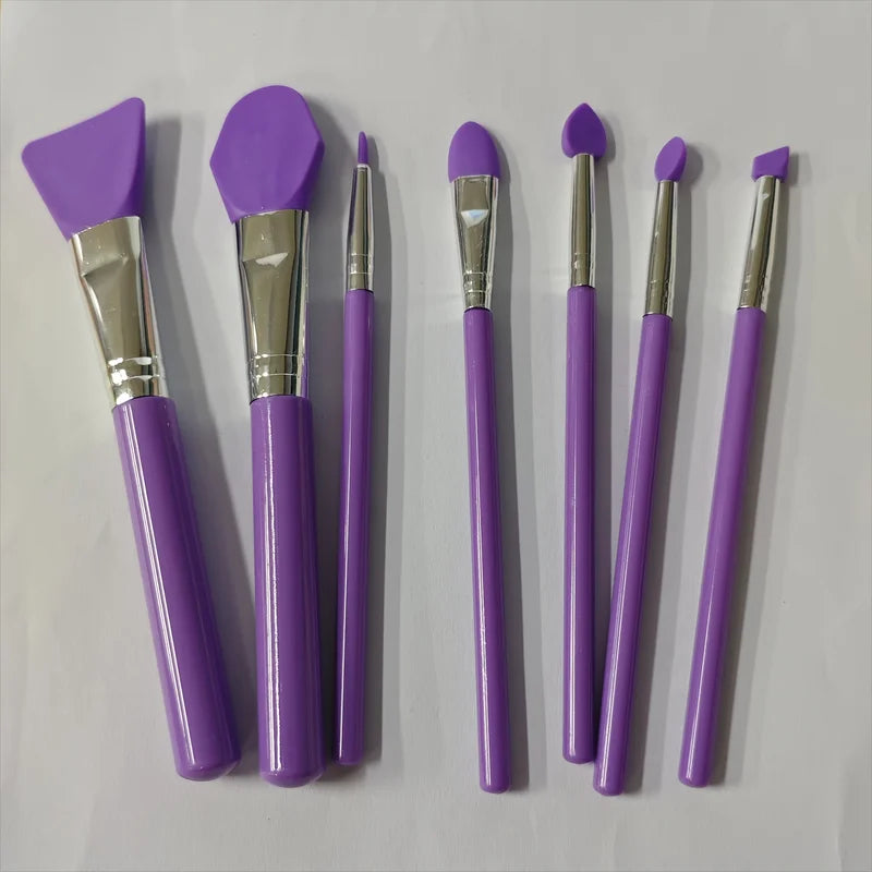 Silicone Brush Applicator Kit for Resin, Mask, and Makeup - 7 Pieces