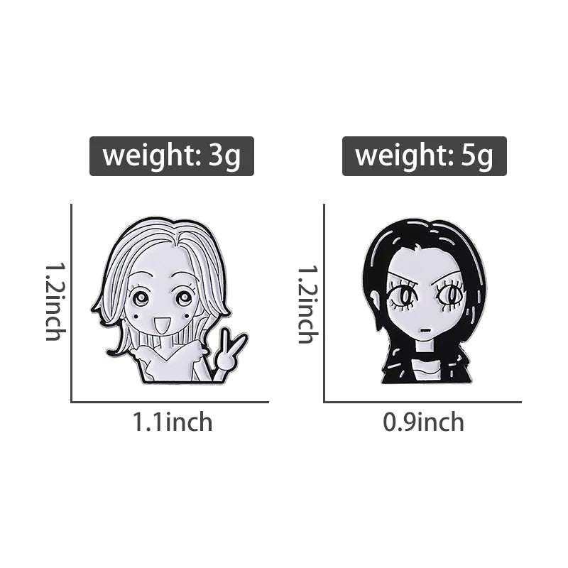 Anime Girls Enamel Pins for Bags & Clothing - Funny Manga Character Brooches with All Variants