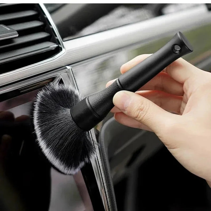 Car Detailing Brush Set Soft Fiber Interior Cleaning Tools Electrostatic Dust Removal Kit