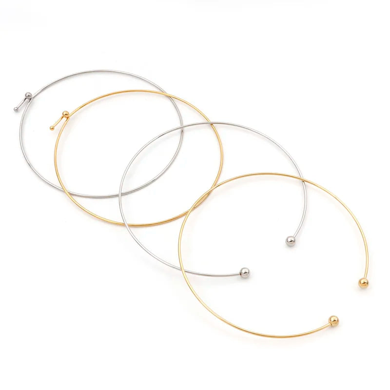 304 Stainless Steel Collar Neck Ring for Women DIY Jewelry Party Accessory 42cm
