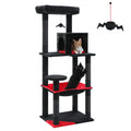 Tall Cat Tree with Large Hammock & Sisal Posts - Indoor Cat Tower