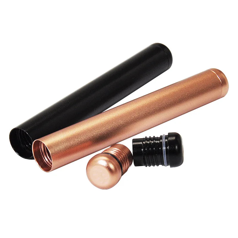 110MM Aluminum Airtight Storage Tube Container Light Weight Smell Proof Waterproof Pill Tobacco Accessory