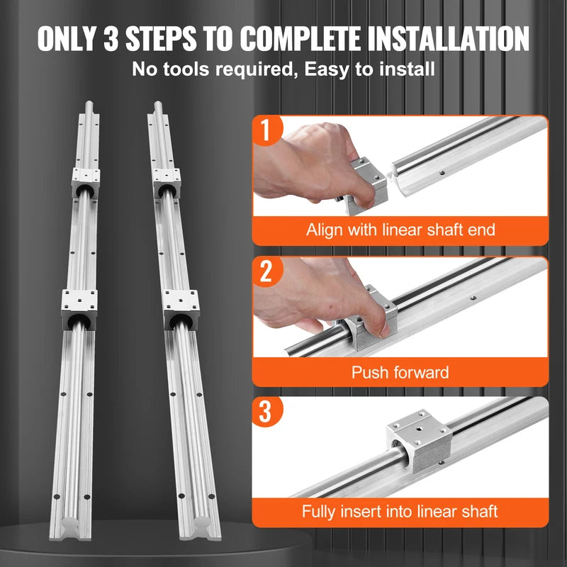 Linear Guide Rail Set for CNC Milling and Automation - All Sizes