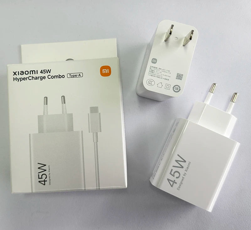 Fast Charging USB C Power Adapter & Cable Set for Xiaomi, Samsung, OnePlus & More