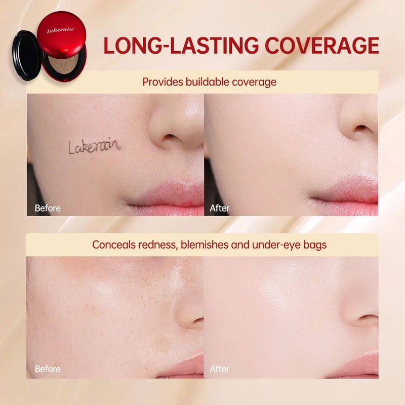 Waterproof Air Cushion Foundation with SPF - Full Coverage, Lightweight, Long-Lasting Makeup