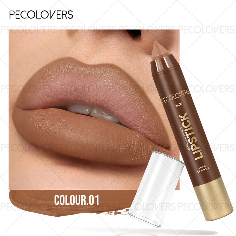 6PCS Waterproof Matte Lipstick Pencil Set - Long-Lasting Lip Contour & Lipliner