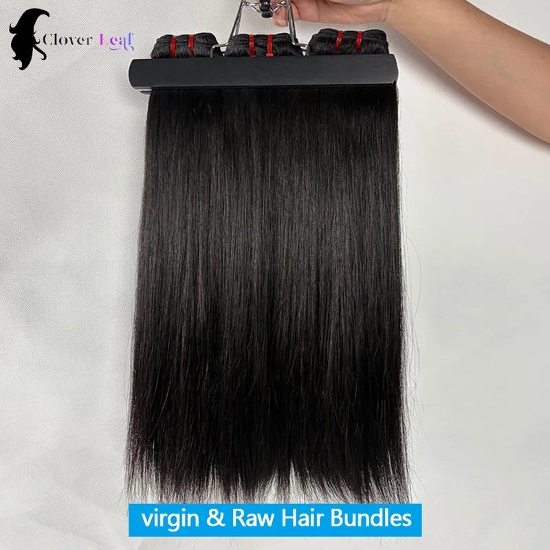 15A Double Drawn Human Hair Bundles - Virgin Straight Hair Extensions