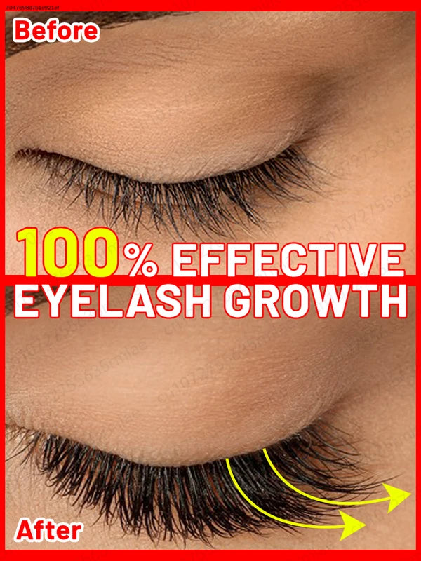 Eyelash & Eyebrow Growth Serum with Castor Oil Natural Thickening Moisturizing Liquid for Female Makeup