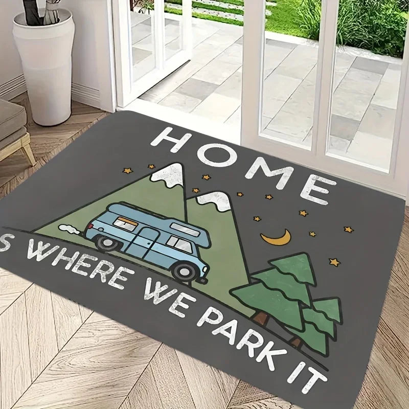 Outdoor Entrance Door Mat - Non-Slip Durable Camping RV Themed Floor Mat