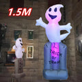 Inflatable Halloween Decor Tombstone Ghost Pumpkin Skull Outdoor Yard Prop Set