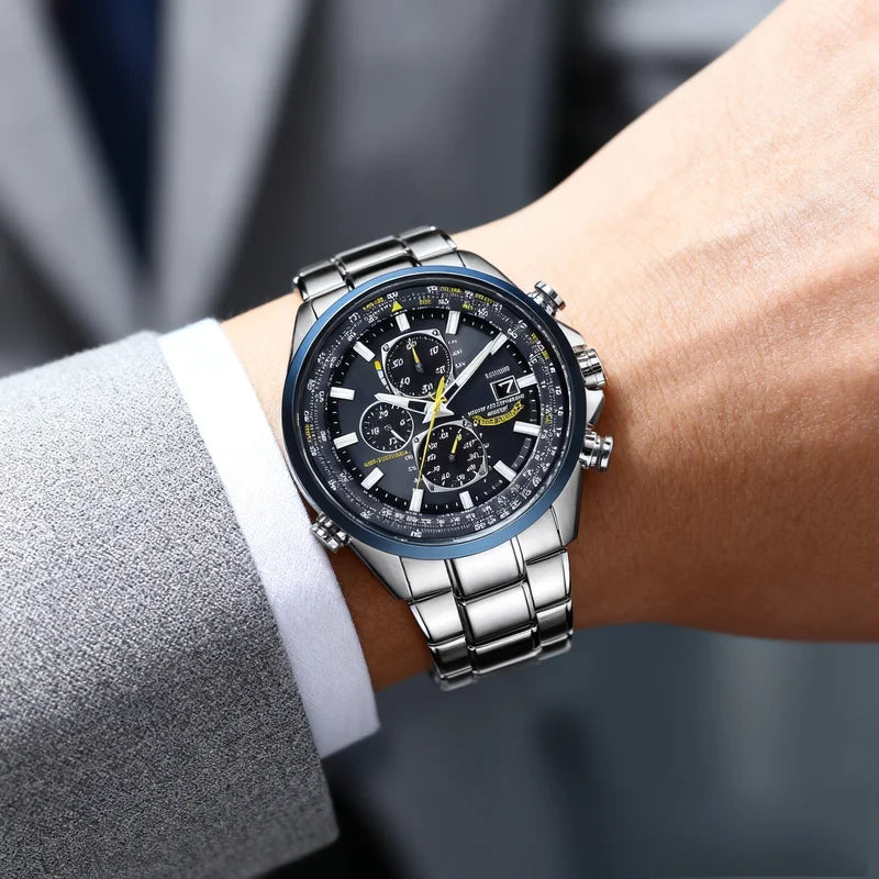 Luxury Men’s Quartz Wristwatch - Multi-Functional Business Watch with Night Glow