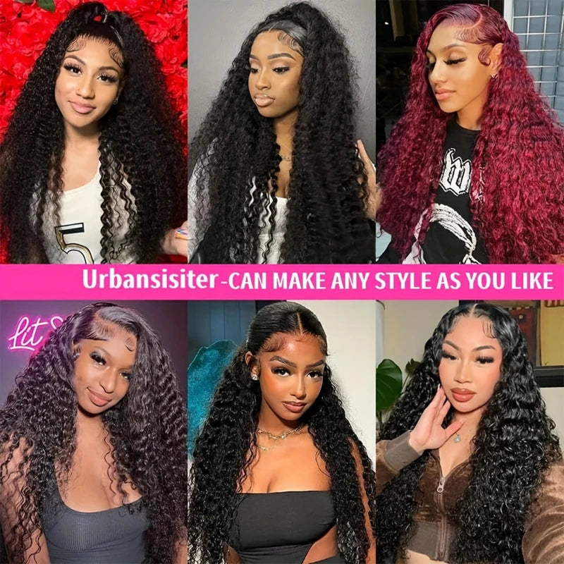 Deep Wave Human Hair Wig with Swiss Lace Glueless 18-22in Options for Women