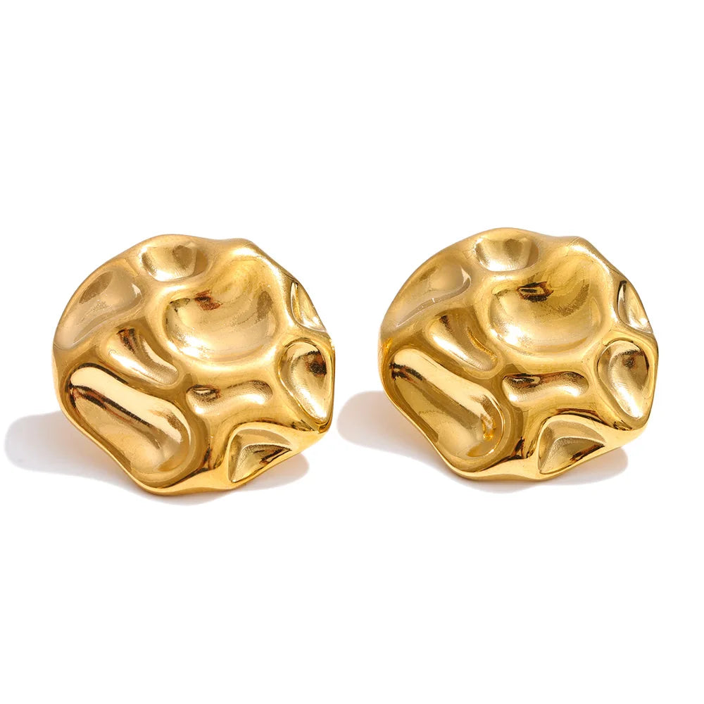 Stainless Steel Round Stud Earrings for Women Allergy-Free Daily Jewelry
