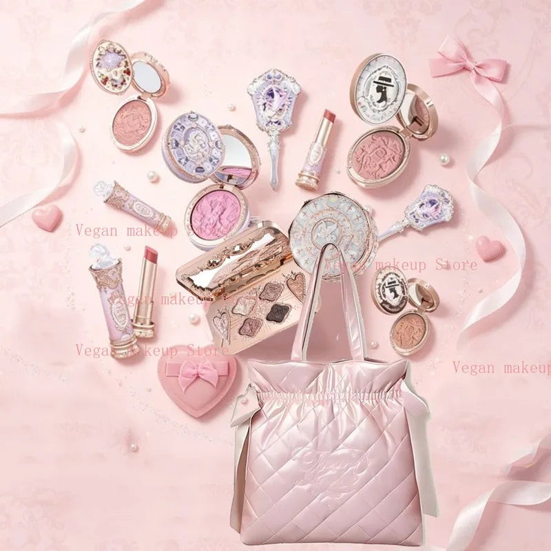 Vegan Makeup Gift Set with Eyeshadow, Blush, Lipstick – Complete Face & Eye Collection