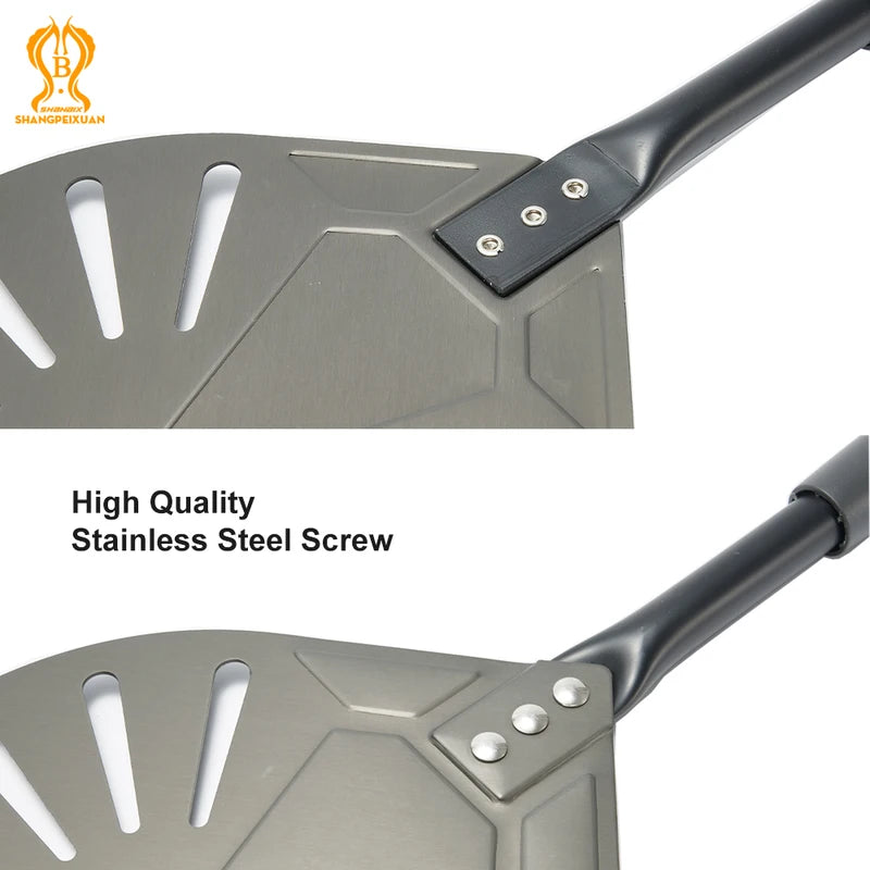 7/8/9 Inch Hard-Anodized Aluminum Pizza Peel with Detachable Handle – Baking Accessory