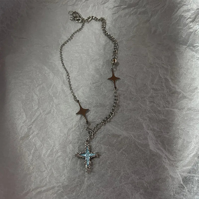 Fashion Cross Pendant Necklace for Men’s Parties - Multiple Metal Colors