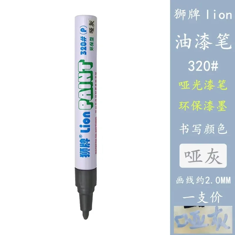 Matte Paint Pen Black Gray White Metal Waterproof Marking Pen for Industrial Use