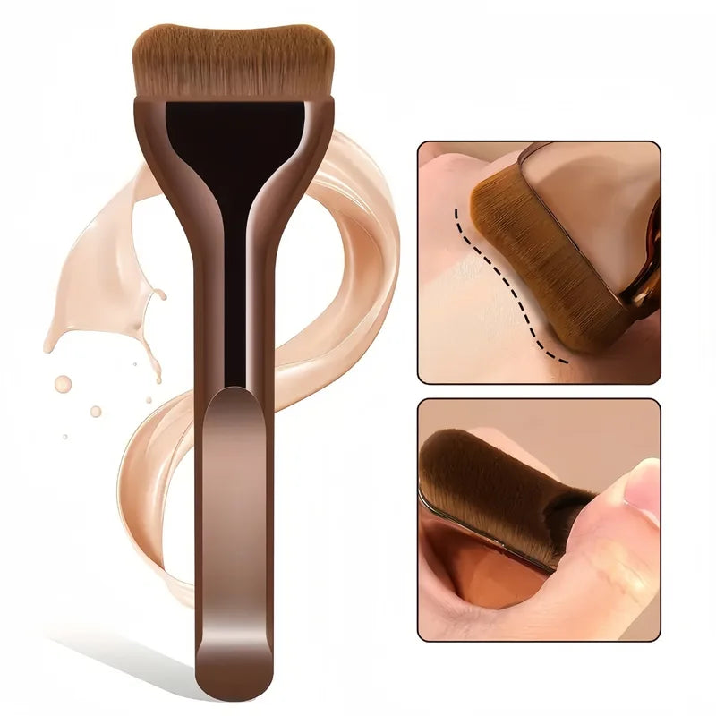 Professional Foundation Makeup Brushes Set - Soft Dense Synthetic Hair for Liquid, Cream, Powder Blending