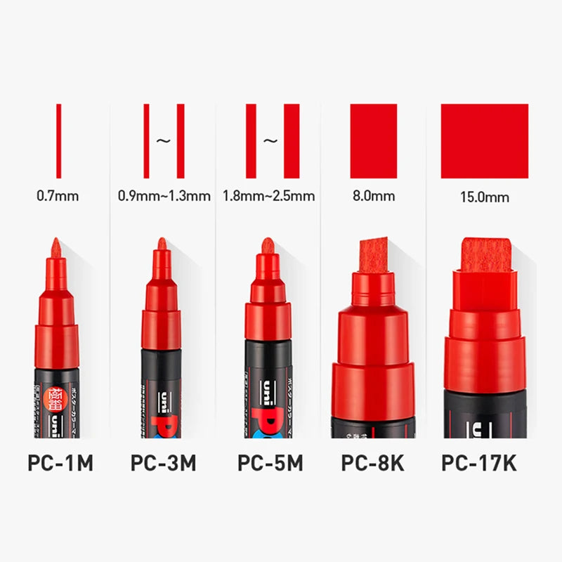 Set of 1 Japan UNI POSCA Markers Acrylic Graffiti Paint Pens Waterproof Art Supplies