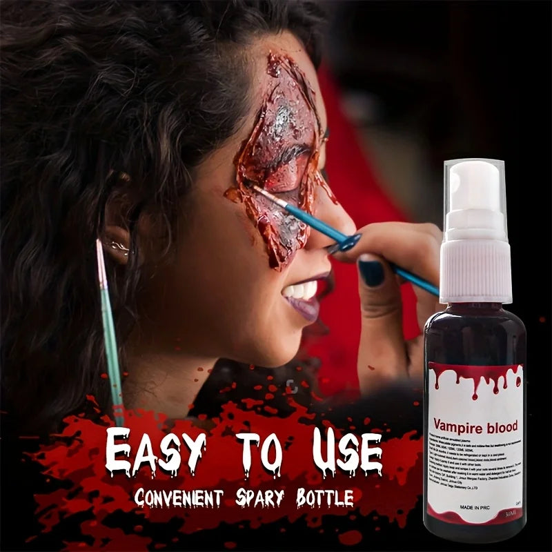 Halloween Washable Fake Blood Spray for Wound & Battle Damage Makeup