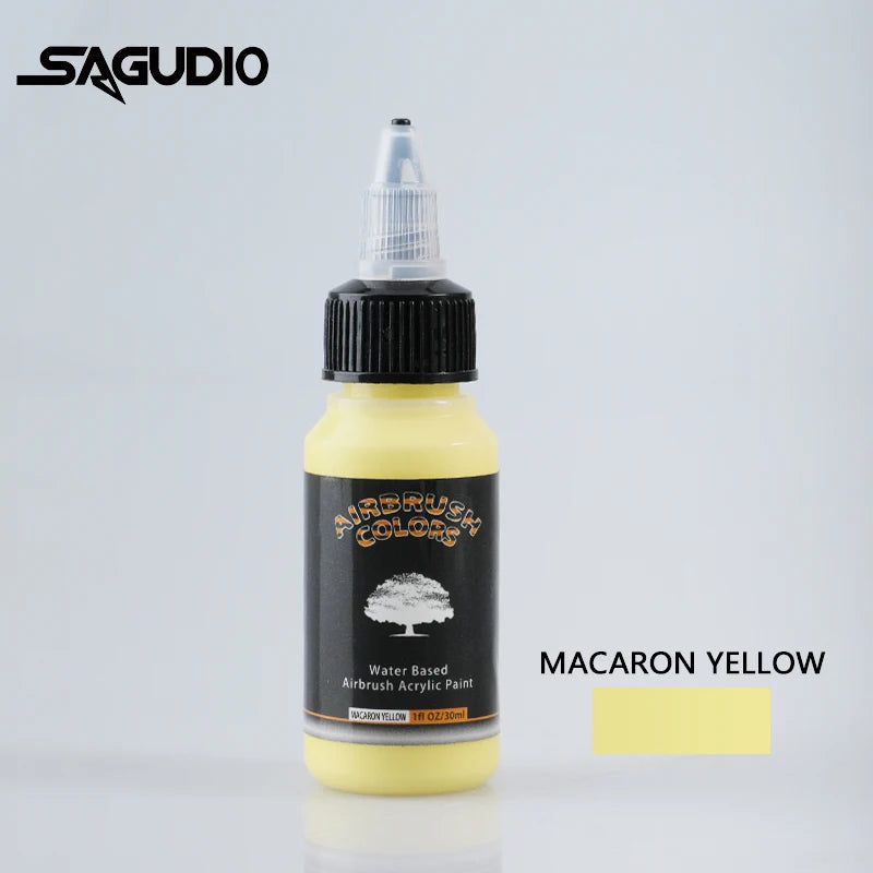 Water-Based Acrylic Airbrush Paint Set - 24 Matte Colors for Artists & Hobbyists