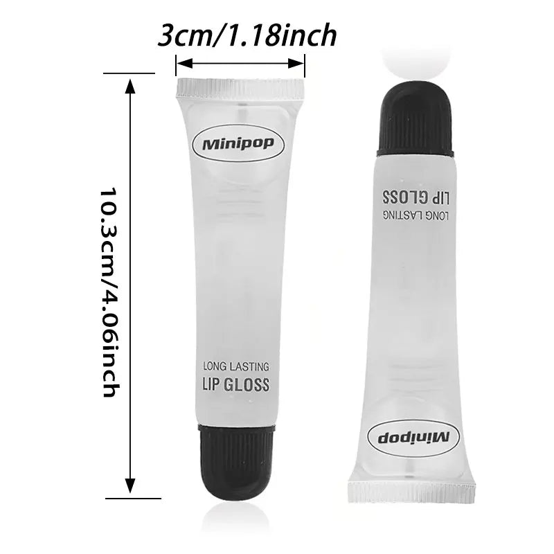 Long Lasting Hydrating Clear Lip Gloss with High Shine Non-Sticky Lip Base Oil Set - 18ml