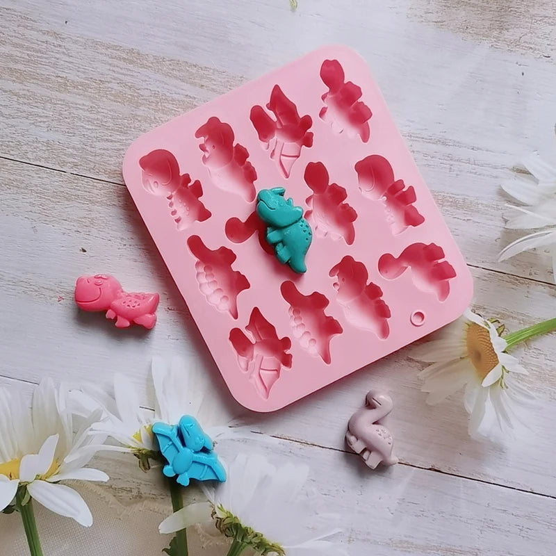 3D Dinosaur Silicone Fondant Mold for Cake Decorating and Crafting