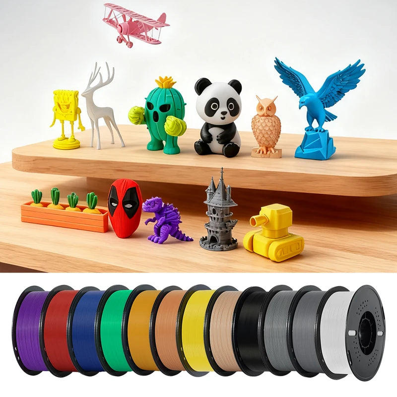 10kg 3D Printer Filament Set - PLA, PETG, HS-PLA, HS-PETG, Matte PLA, 1.75mm