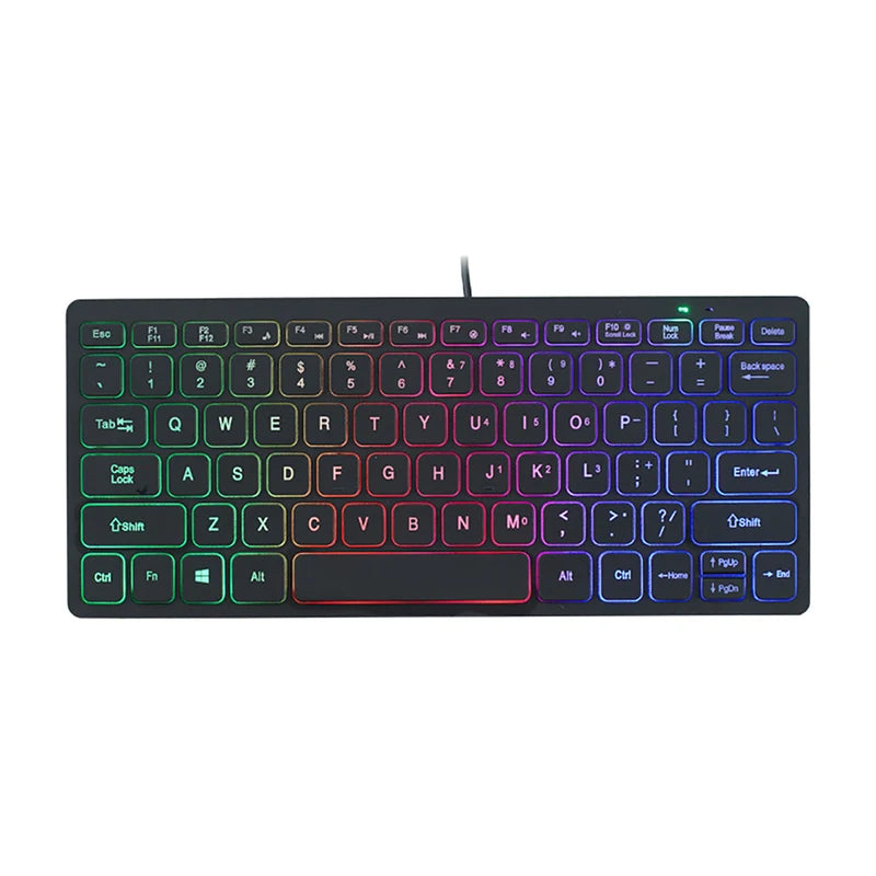 Portable Wired Mini Keyboard for Laptop and PC - 78 Keys, External Computer Accessory