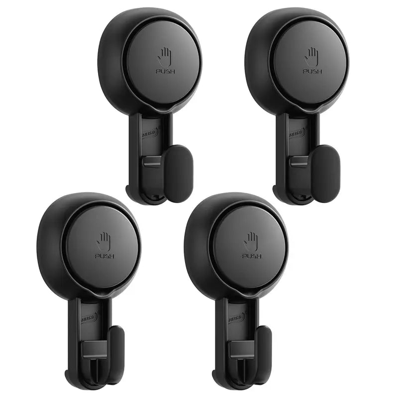 No Drilling Vacuum Suction Cup Towel Hooks Bathroom Kitchen Removable Wall Mount