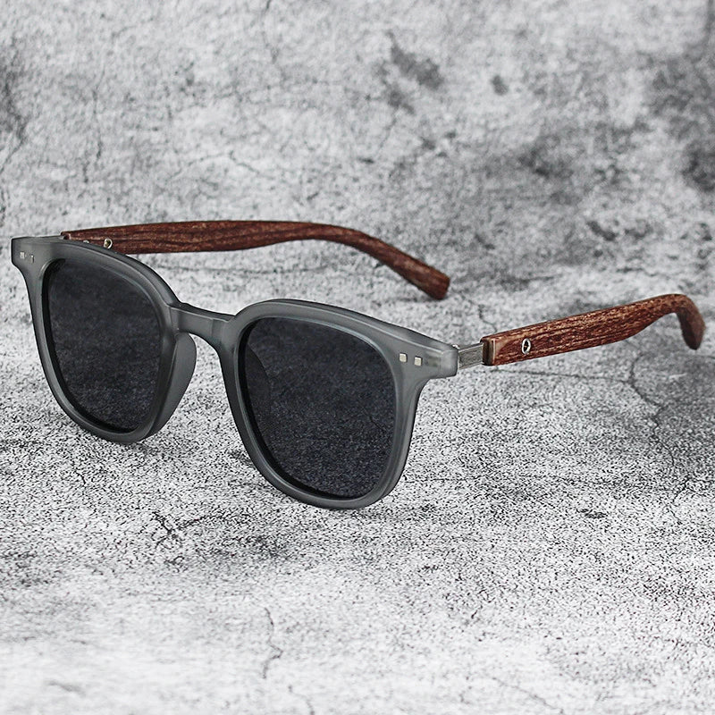 Men's Vintage Square Sunglasses - Classic UV Protective Eyewear for Driving & Casual Wear