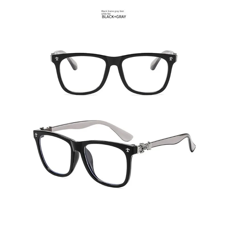 Fashion Glasses Frame Women & Men Square Eyeglasses Anti Blue Light Vintage Prescription
