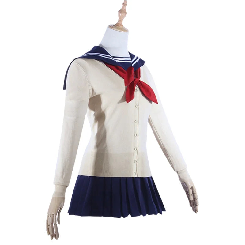 Anime Himiko Toga Cosplay Costume with Wig for Halloween Role Play