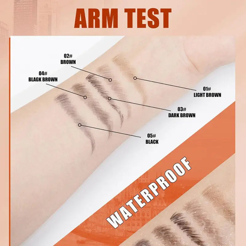Dual-Ended Micro-Sculpting Eyebrow Pencil & Eyeliner - Long-Lasting Liquid Makeup