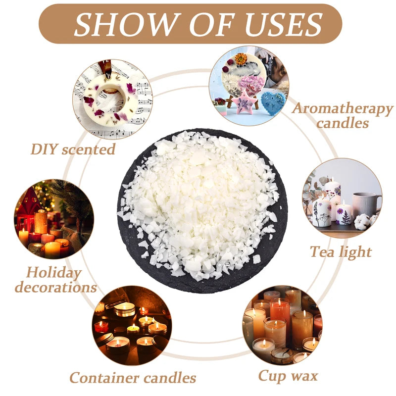 Natural Soy Wax for Candle Making DIY Crafts Additive-Free 50-1000g