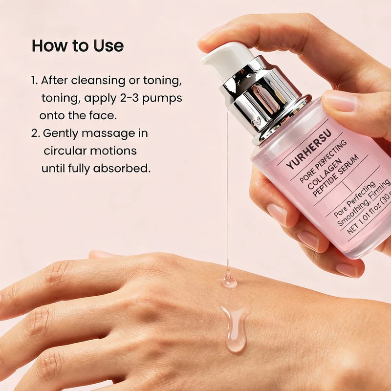 Face Serum with Collagen Peptides for Wrinkle Reduction & Brightening - Anti-Aging Skin Care